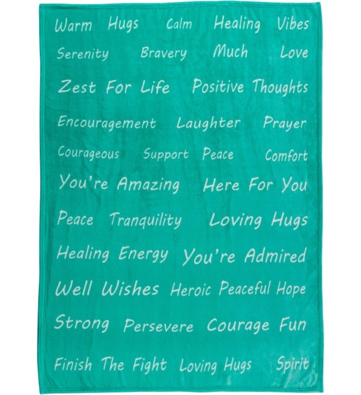 Healing Thoughts Gift Ready Throw Blanket